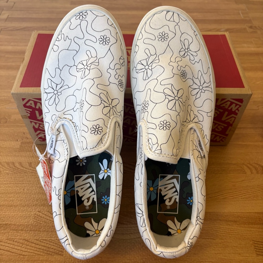 Vans Classic Slip-On U-Paint “Camo Daisy” NWT Men’s 9 Women’s 10.5 - Picture 7 of 12